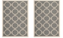 Safavieh Courtyard Anthracite and Beige 4' x 5'7" Sisal Weave Area Rug